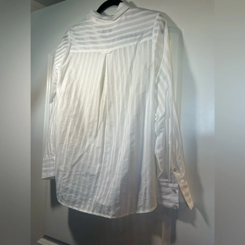 Intermix Gretchen Striped Button-Down Shirt - Picture 4 of 9